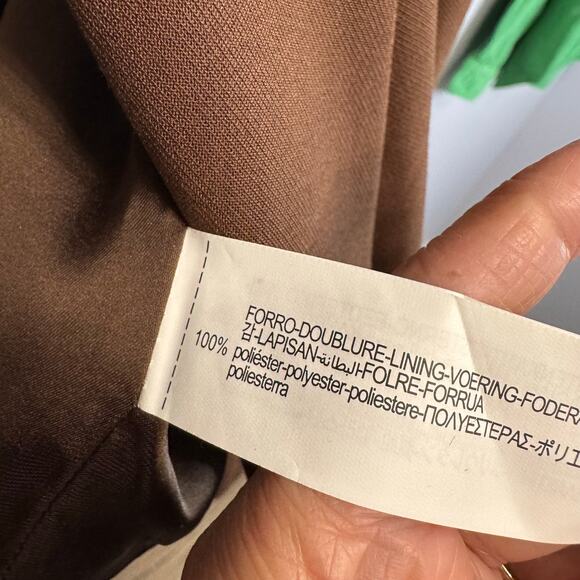 Zara Brown Cropped Shoulder Pad Blazer Casual Wardrobe Brown Women's S New - Picture 16 of 16